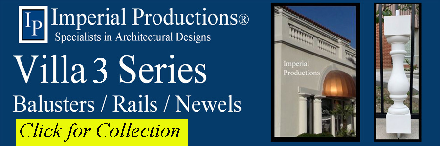 Villa 3 Series of Railing Balusters and Newel Posts