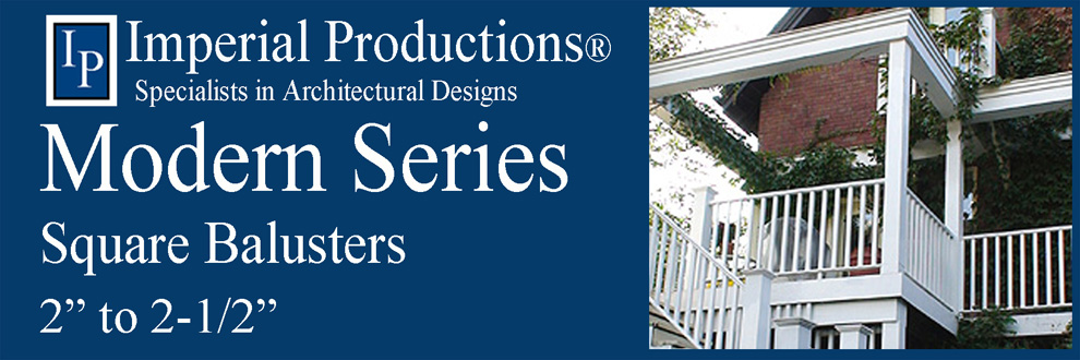 Modern Series Square Balustes 2" to 2-1/2"