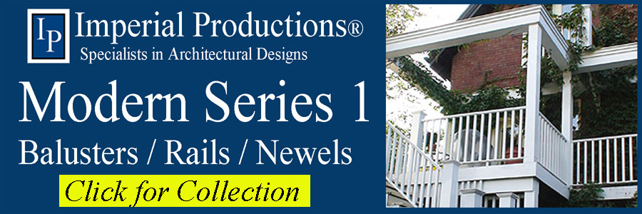 Modern Series 1 of Structural Certified Balusters, Rails and Newels