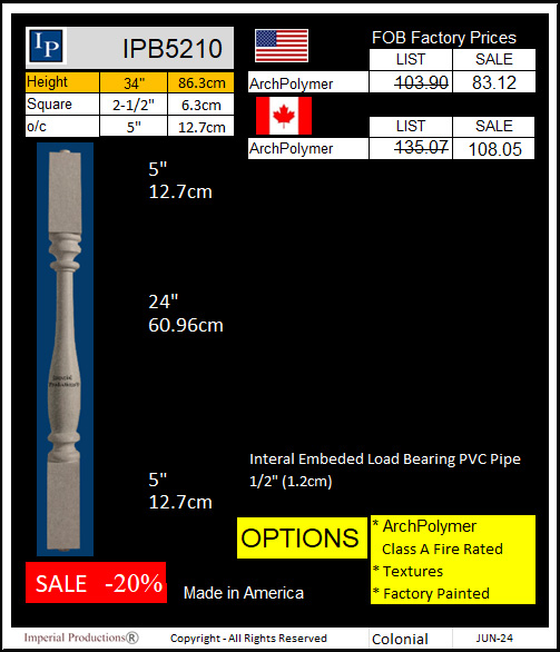 IPB5210 Baluster