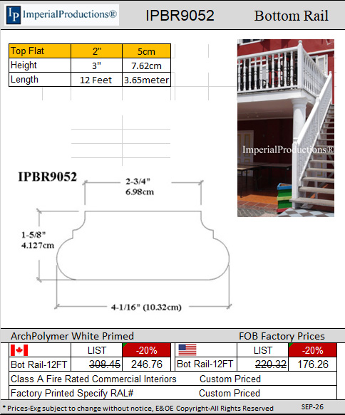 IPBR9052 Bottom Rail