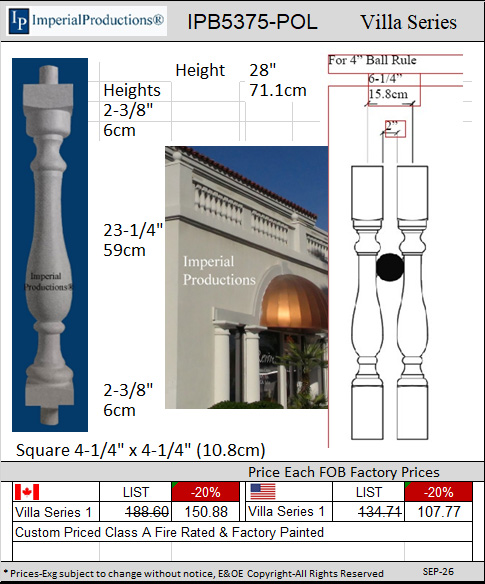 IPB5375 Villa Baluster