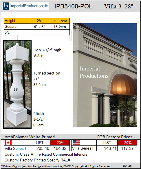 IPB5400 Baluster